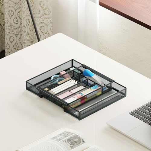 expandable silverware tray (Black / Expandable 9.6"~16.1" x 13.8")