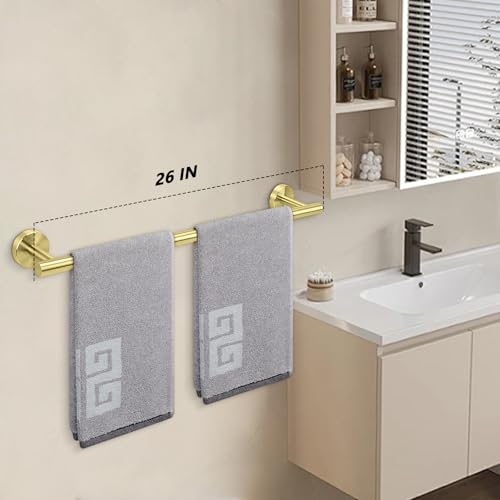 Bath Towel Bar (Brushed Gold / 26 Inch)