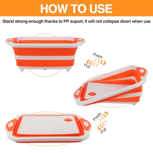 Collapsible BBQ Prep Tub (Orange)