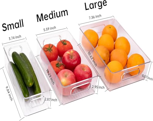 9 Pack Refrigerator Organizer Bins (9 Pack)