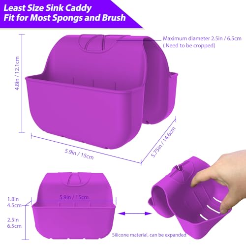 Sponge Holder for Kitchen Sink (Purple)