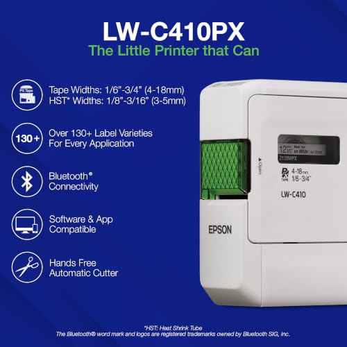 Epson LW C410PX Bluetooth Label Maker