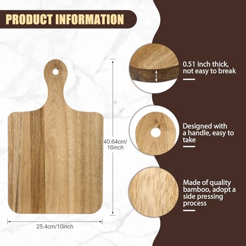 6 Pcs Wood Cutting Boards for Chopping Charcuterie Serving (16 x 10 inches)