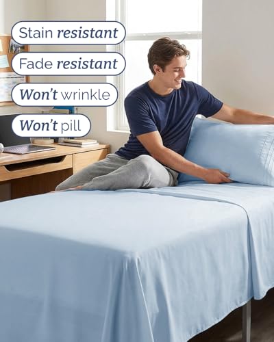 Twin XL 3 Piece Sheet Set (24 - Sky Blue / Twin XL)