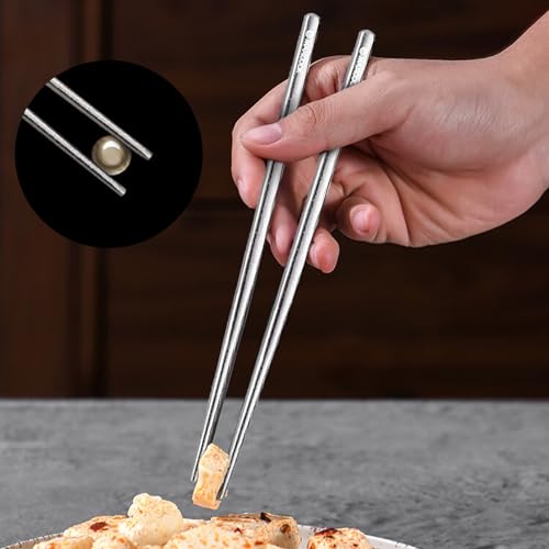 Pure Titanium Chopsticks 5 Pairs Metal Chopsticks Reusable (5 Pairs of Colorful Tiatium Chopsticks)