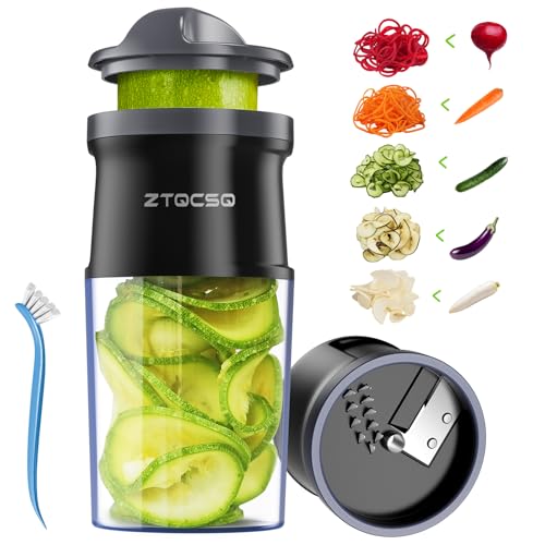 4 in 1 Vegetable Spiralizer Slicer for Veggie Noodles (Black)