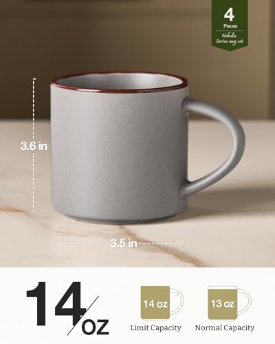 Coffee Mugs Set of 4 (Dark Gray / 4pcs)