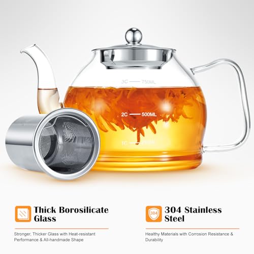 STNTUS Glass Teapot With Infuser (800ml/27oz)
