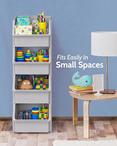 Stackable Storage Bins Open Front for Pantry Storage (4 Count)