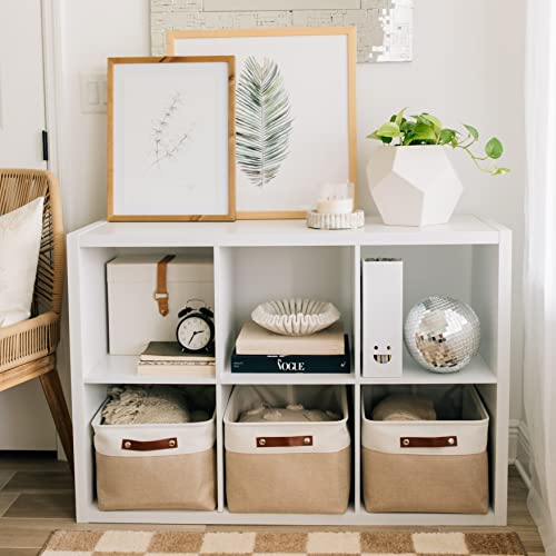 16x12.5in Storage Baskets (Beige / Off-White / Extra Large - 3pc)