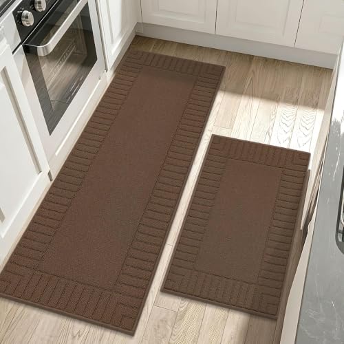 Kitchen Rugs Non Slip Washable 2PCS