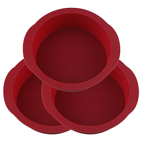 6 Inch Silicone Round Cake Pan Set of 3 (6 Inch 3PCS)