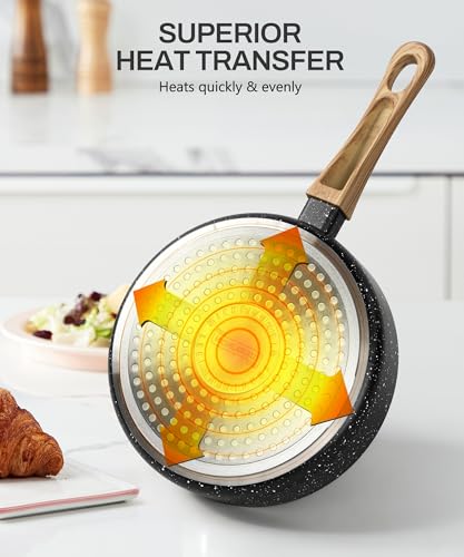 Small Frying Pan Nonstick (Black Granite / 6 Inch)