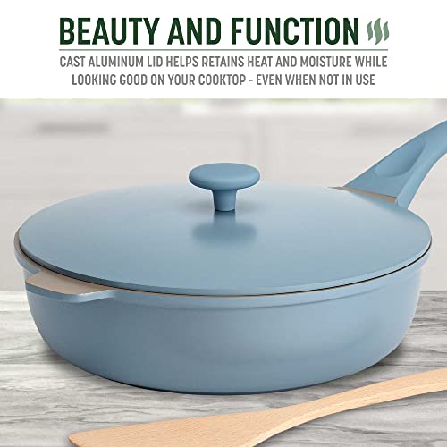 All-in-One Pan, Multilayer Nonstick Cookware Set, High-Performance Construction, Multipurpose Design Replaces Multiple Pots and Pans, Dishwasher Safe, 11-Inch, 4.4-Quart Capacity, Blue Mist (Blue Mist / 11-Inch / All-In-One Pan)