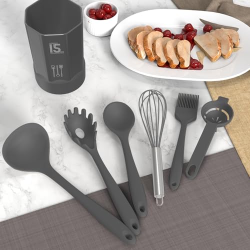 Silicone Cooking Utensils Set (Gray)