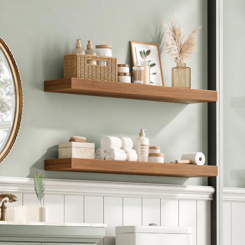 31.5" Floating Shelves for Wall (Walnut / 31.5 Inches)
