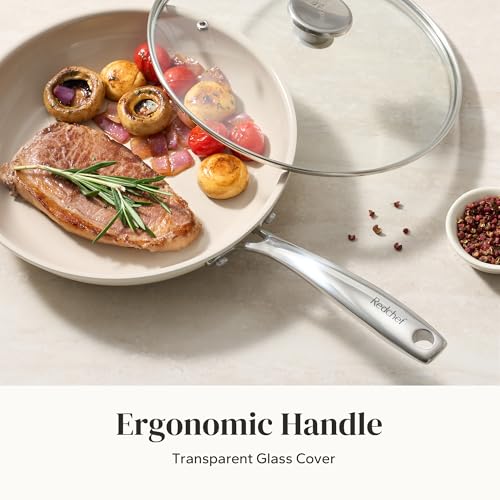 Nonstick Cookware Sets (Beige White)