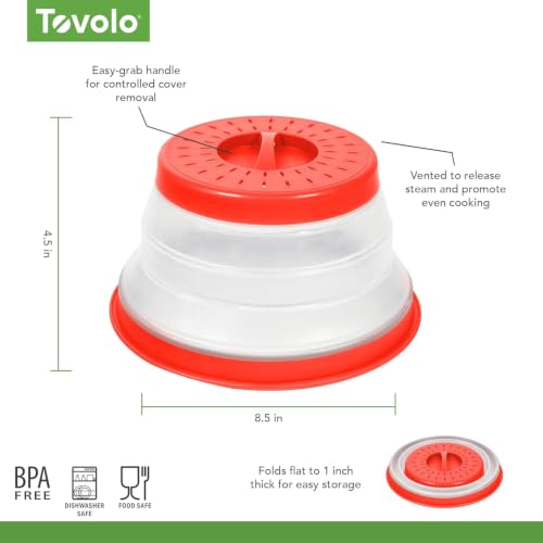 Microwave Splatter Cover for Food (Candy Apple Red / Small/Medium/Large - 3-Pack)