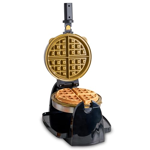 Waffle Maker Rotating Belgian Waffle Maker (Rotating Waffle Maker - Ceramic Plates)