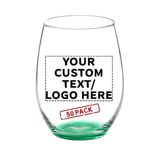 50 ARC Stemless Wine Glasses Set (50 Count)