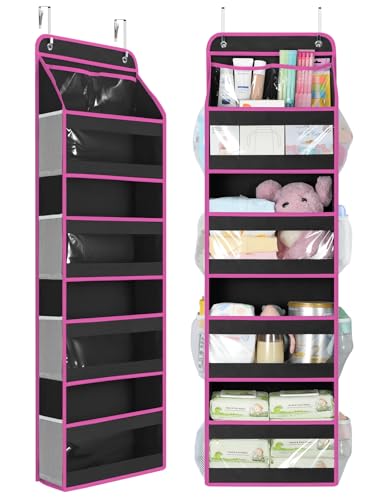 5 Tier Over the Door Organizer (Pink and Black / 5 Tier)