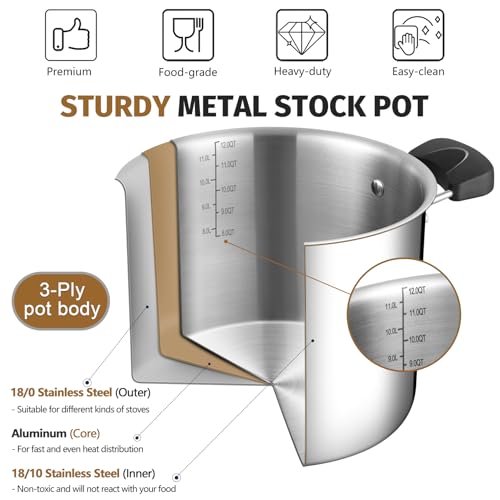 12 Qt Pot with Lid (12 Quarts)