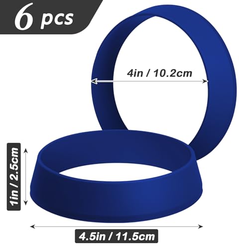 4 Inch Round English Muffin Rings (Blue-4.0)
