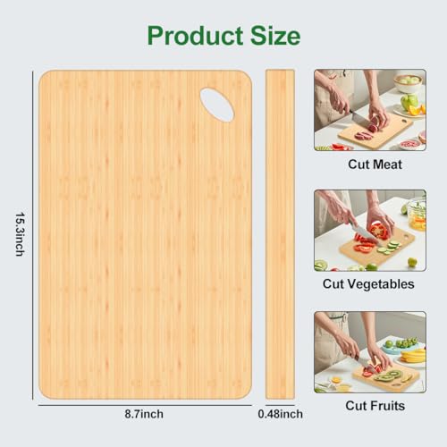 Bamboo Cutting Board for Kitchen (1 bamboo board)