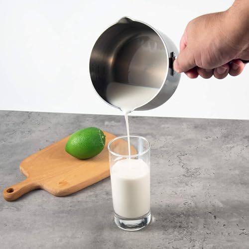 Milk Butter Warmer Mini Butter Melting Pot Coffee Maker with Dual Pour Spout 18 (0.6 Quarts)
