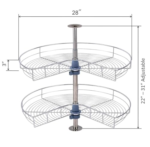 Dowell Base Cabinet Kidney Shape Dia.28 270° Lazy Susan