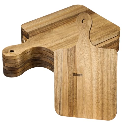 6 Pcs Wood Cutting Boards for Chopping Charcuterie Serving (16 x 10 inches)