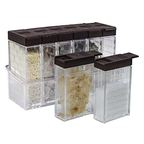 6Pcs Spice Shaker Jars (Brown)
