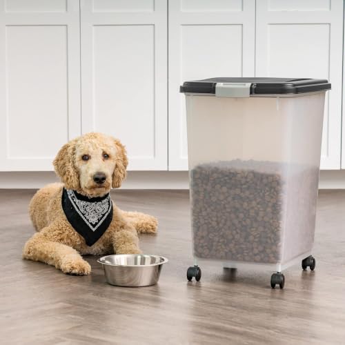 Dog Food Storage Container (54 lbs / Black)