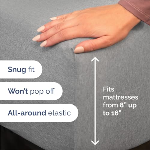 Split King Size 5 Piece Sheet Set (40 - Heathered Grey / Split King Size)