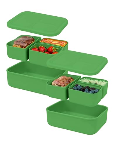 Platinum Silicone Bento Lunch Box Set of 2 (2 Count)