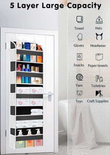 Over the Door Organizer Storage (1 Pack / A Dark Gray)