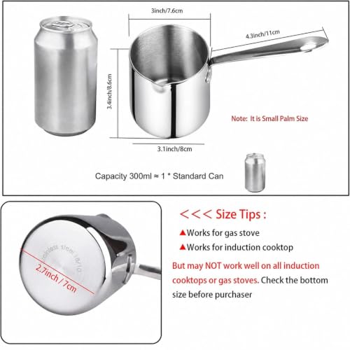 10oz Butter & Milk Warmer Pot 18 (0.3 Quarts)