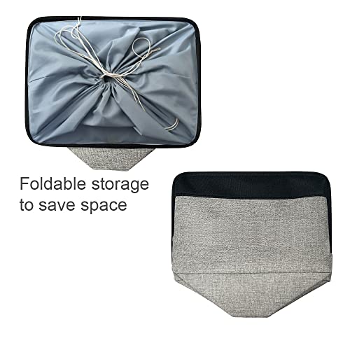 Organization and Storage Basket for Shelves (Black&Grey / 3PCS/Extra Jumbo - 20.5Lx15.7Wx13.8H)