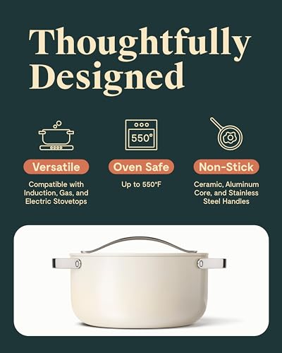 Dutch Oven Pot with Lid (Cream)