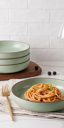 Mercury Pasta Bowls Set of 4 (Light Green / 4 pcs)