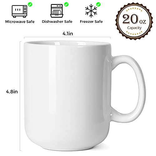 20 OZ Large Coffee Mug (White)
