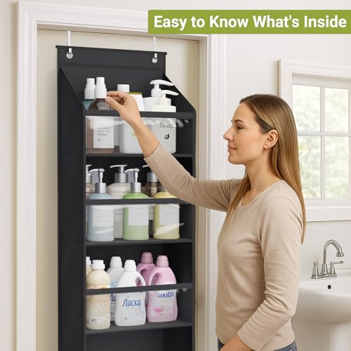 2 Pack Over the Door Organizer (2 Packs / Pure Black)