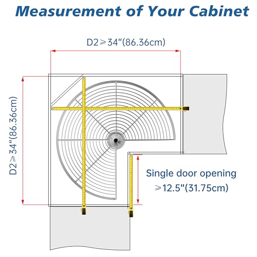 Kidney Shape 32" Corner Cabinet Lazy Susan