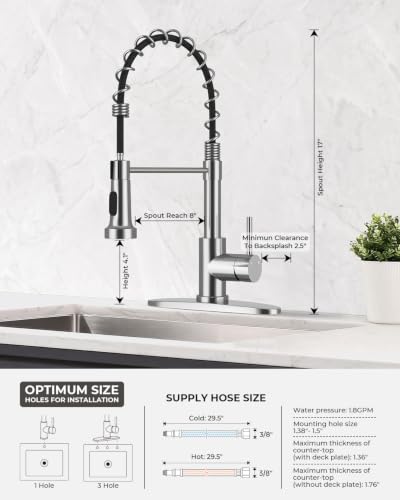 Utility Sink Faucet with Sprayer (Polished Chrome)