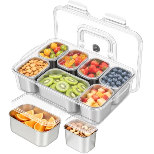 Snackle Box Container (7 Compartment (13.38"L x 9.25"W x 3.54"H))