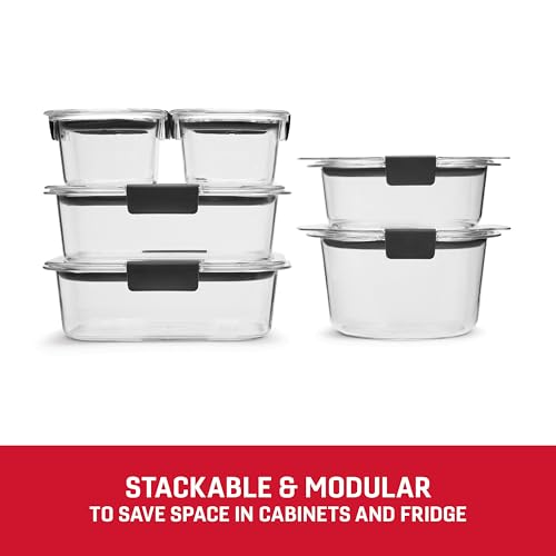 Brilliance® Round and Rectangular Leak Proof Food Storage Containers (12-Piece)