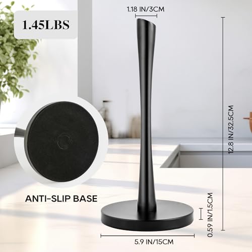 Stainless Steel Paper Towel Holder (Black Stainless Steel)
