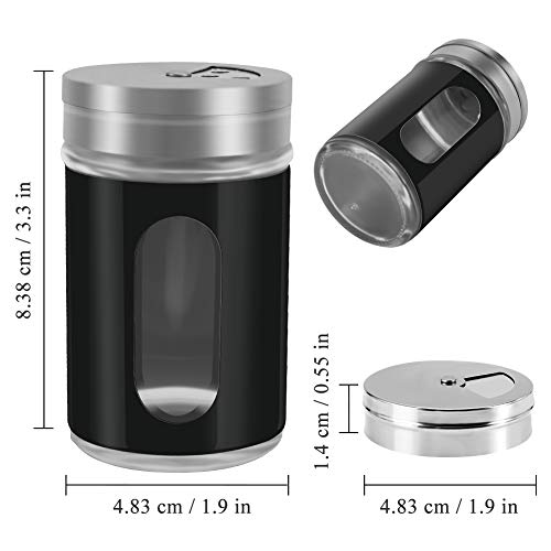 2pcs Salt and Pepper Shakers (Black)