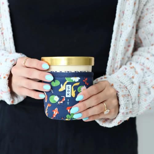 IceCreamSok Insulated Neoprene Cover (Koi Garden / Fits Tapered Pints)