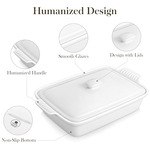 3.4 Qt Baking Dish with Lid (3.4 QT - White)
